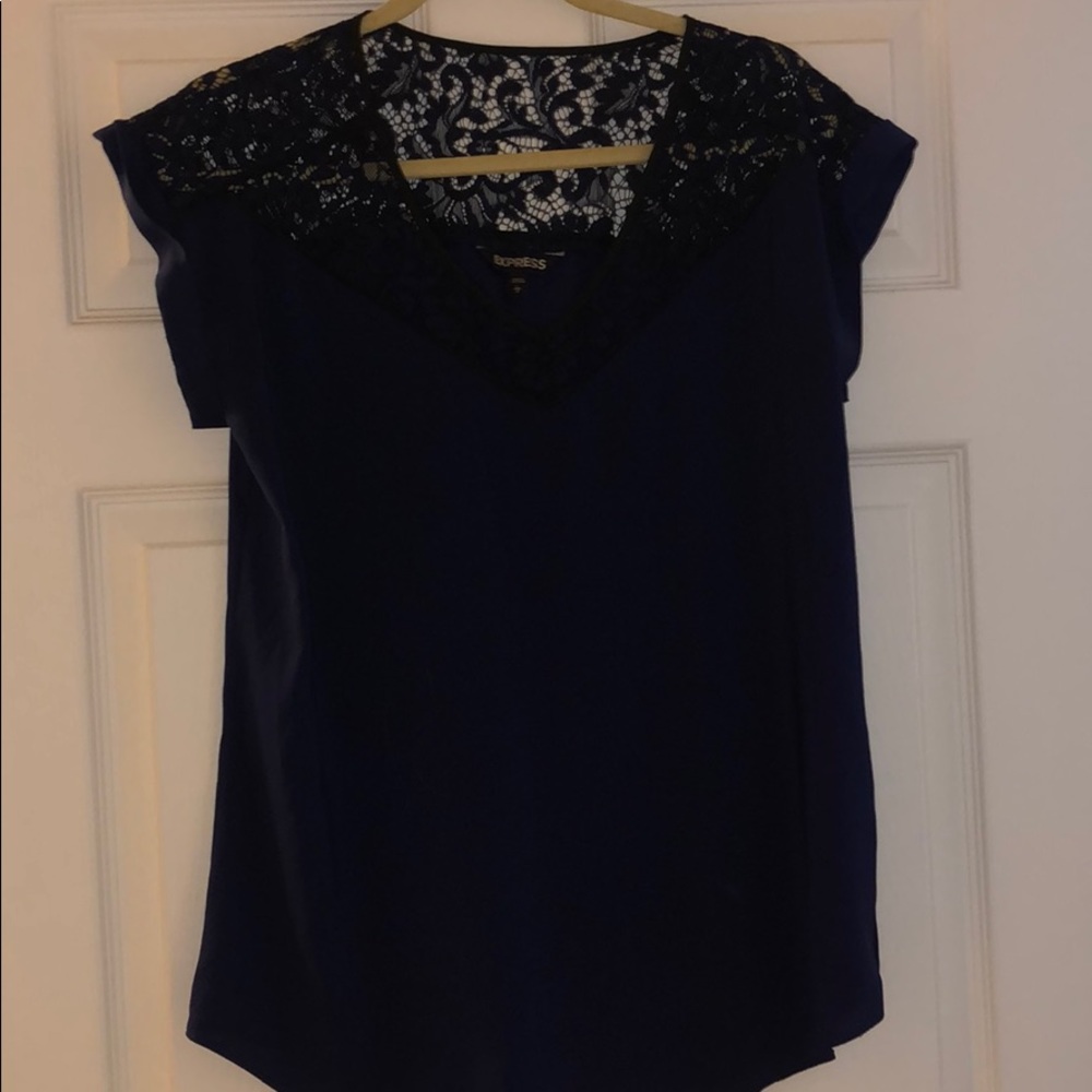 Navy blue dress top
